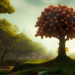 landscape with tree, nature view