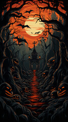 Halloween party poster background