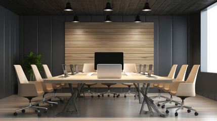 Modern simple office meeting room design