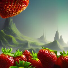 strawberry in the sky