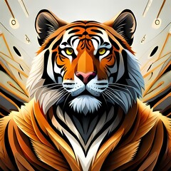 tiger head vector. Generative AI