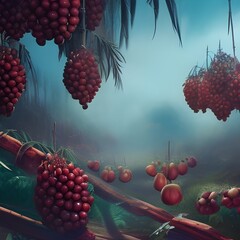 red currant berries, date fruits 