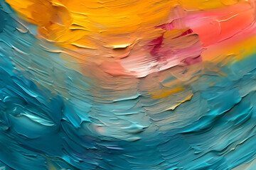 An image of oil paint on canvas as a background. artistic expression. Generative AI illustration