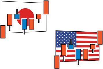 日本とアメリカの株価