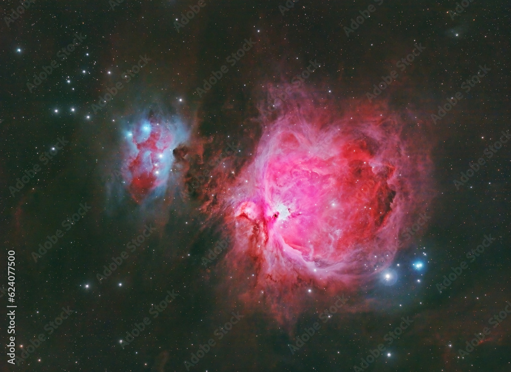 Wall mural great orion nebula in the constellation of the same name, taken with my telescope.