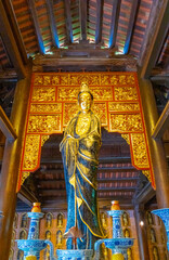 Bai Dinh Buddhist temple in Ning Binh Vietnam filled with architectural marvels of statues icons and magnificent Buddha buildings with classic ancient design 