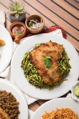 Food buffet peruvian table Assorted dishes gourmet cuisine Peru traditional 