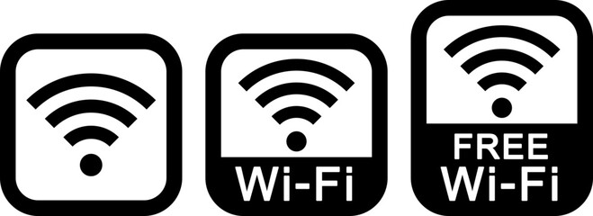 Wi-Fiアイコン　フリーWi-Fiアイコン（Wifi icon. Free wifi icon.）
