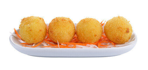  fried cheese balls on transparent png