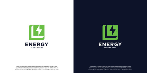 Luxury Creative Initial Thunder Logo Design