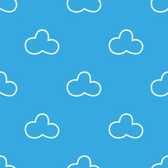 Fototapeta premium Seamless vector pattern with clouds.