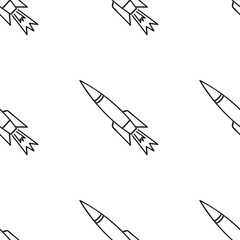 Seamless vector pattern with rockets