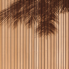 Beige Wooden panel wall with wood grain backdrop for product display Generative ai