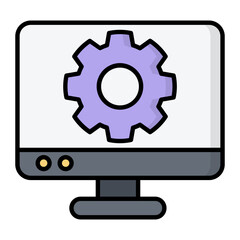 Optimization Line Color Icon