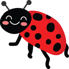 ladybug cartoon vector image