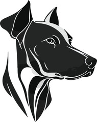 dog vector icon logo clipart cartoon character illustration doodle black and white