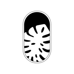 black and white shoe print