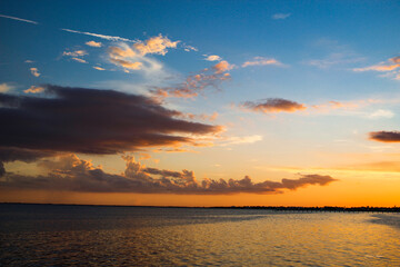 sunset over the sea