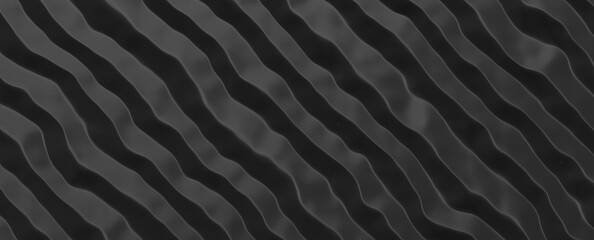 Abstract black waves texture background