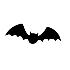 Black silhouettes of bats