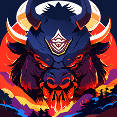 bison monster in the hell