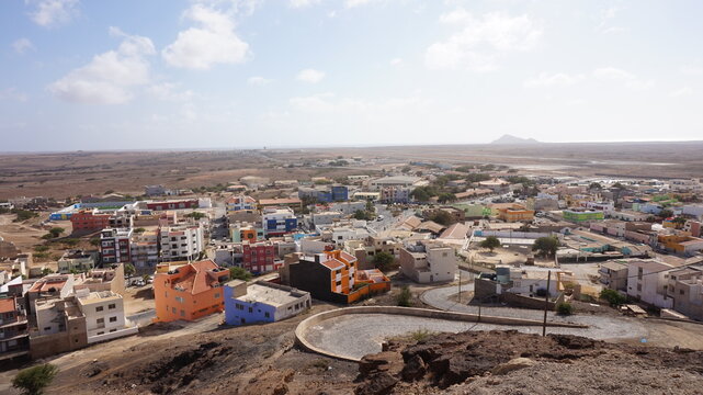 Espargos, Cape Verde. 21-01-2019. The capital and main commercial centre of the island and municipality of Sal, Cape Verde.