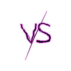 Versus or vs icon on transparent background