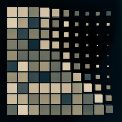 abstract cubes in a grid formation, with monochrome muted tones.