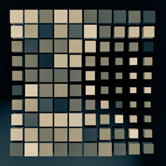 Fototapeta premium abstract cubes in a grid formation, with monochrome muted tones.