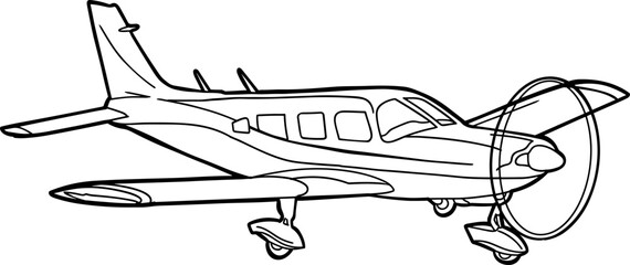 propeller plane flying in the sky  © Pipat