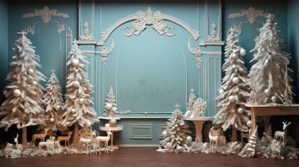 Beautiful Colorful Festive Christmas Backdrop Wallpaper Texture. Generative AI illustration.