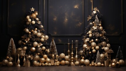 Beautiful Colorful Festive Christmas Backdrop Wallpaper Texture. Generative AI illustration.