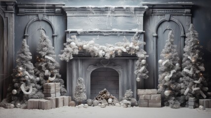 Beautiful Colorful Festive Christmas Backdrop Wallpaper Texture. Generative AI illustration.