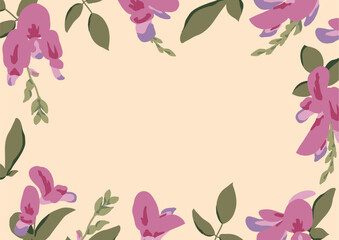 萩の花のフレーム＿秋の七草