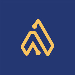 Modern Minimalist A Letter Logo Design