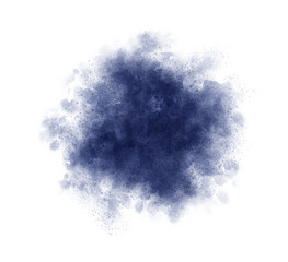 blue water droplet spot on white background..Isolated