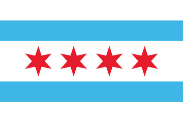 Naklejka premium Chicago Flag