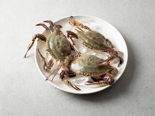 fresh crab on plate