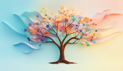 Obraz premium tree with colorful leaves