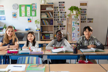 International school students in the classroom