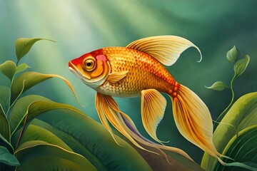 Fototapeta premium aquarium with fish