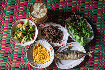 set morning special  e-sarn food, local thai cuisine