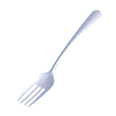 3d icon fork isolated on white