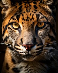 Obraz premium Pantera. Awesome animal. Close-up shot. AI generated.