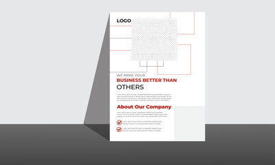 Business Flyer Layout with Graphic Elements.

