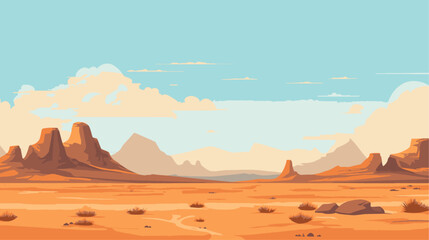 Desert Mountains Landscape Background - obrazy, fototapety, plakaty