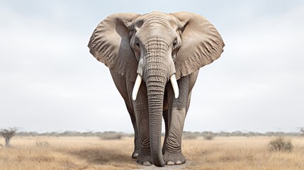 Fototapeta na wymiar Big Elephant animal Africa AI generated image