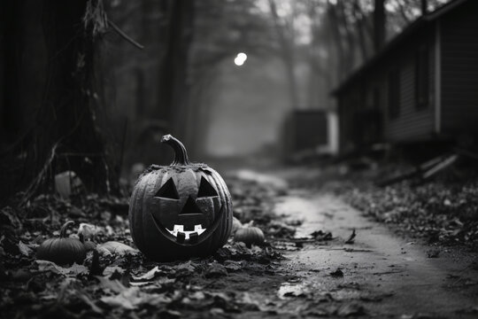 Rough Black And White Halloween Photography 