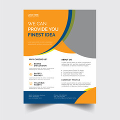 Corporate flyer design template.