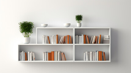 3d render of a bookshelf